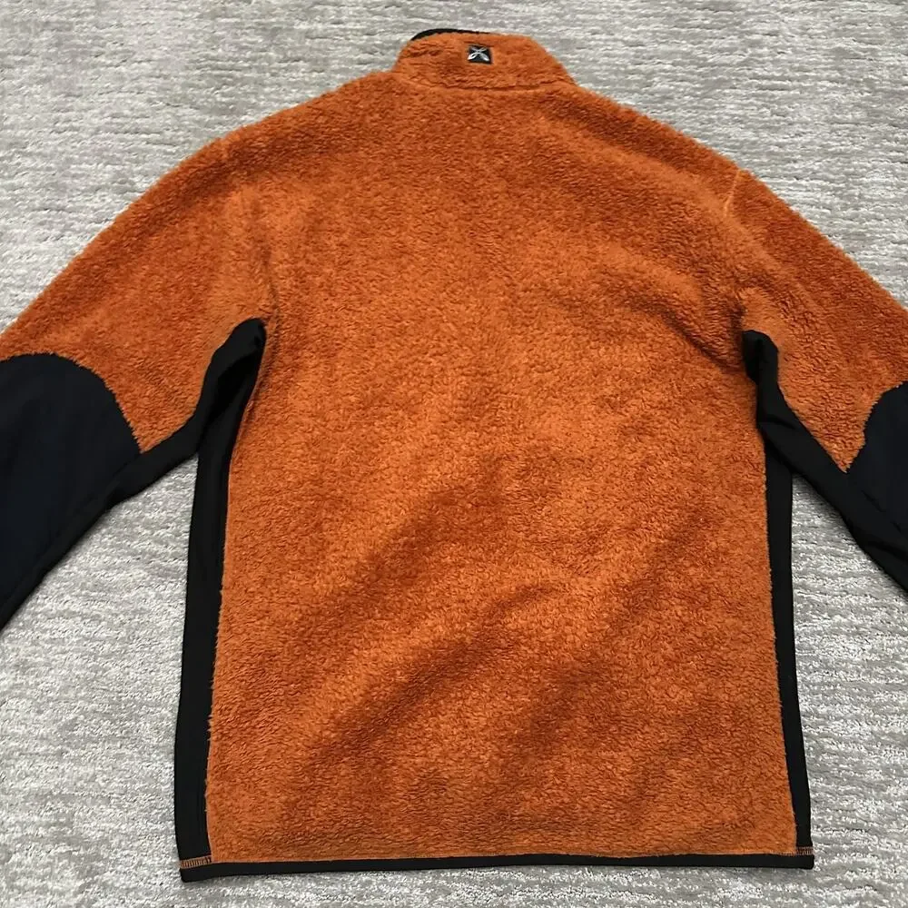 Montura Jacket Mens XL Orange Fleece Full Zip Stand Collar Hiking Outdoor - Picture 8 of 16